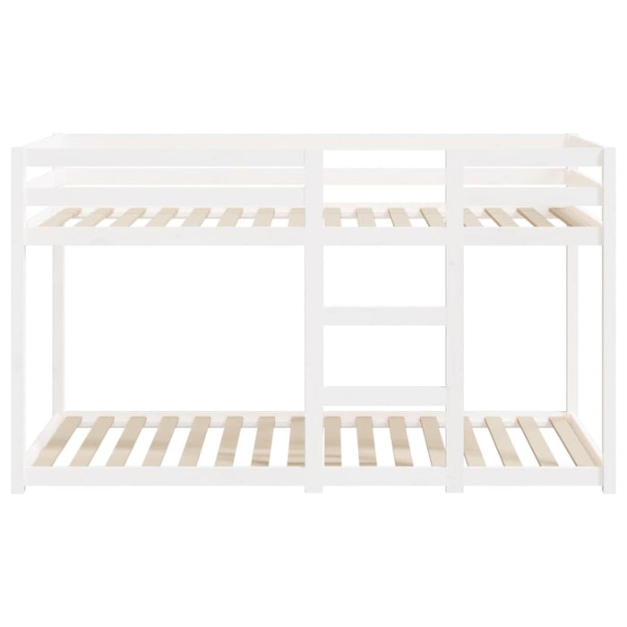 Bunk Bed without Mattress White 75x190 cm Small Single Solid Wood Pine