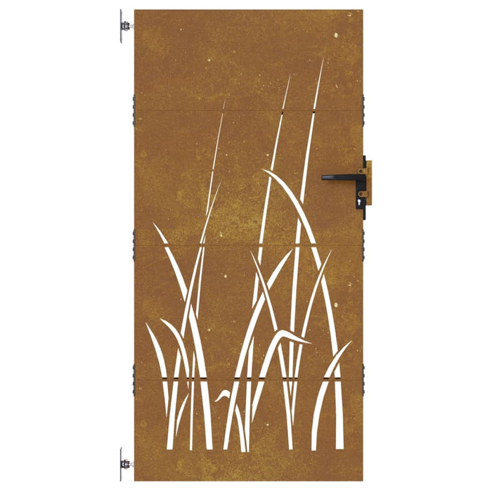 Градинска врата 85x200 cm Corten Steel Grass Design