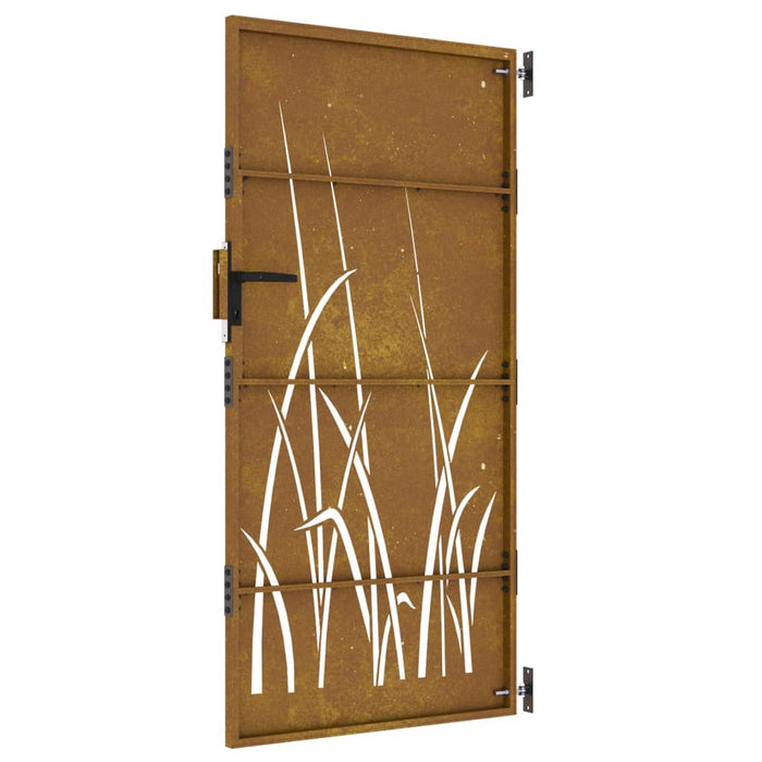 Градинска врата 85x200 cm Corten Steel Grass Design