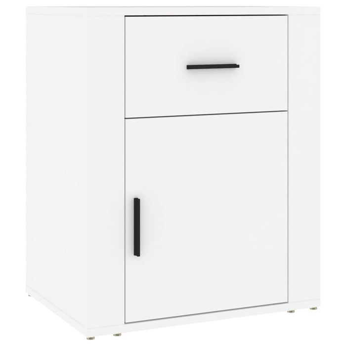 Bedside Cabinet White 50x36x60 cm Engineered Wood