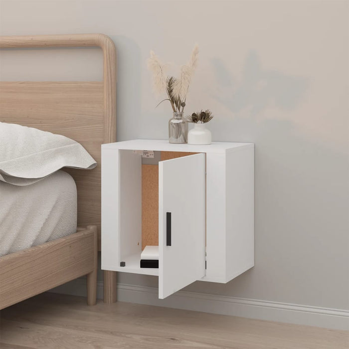 Wall-mounted Bedside Cabinet White 50x30x47 cm