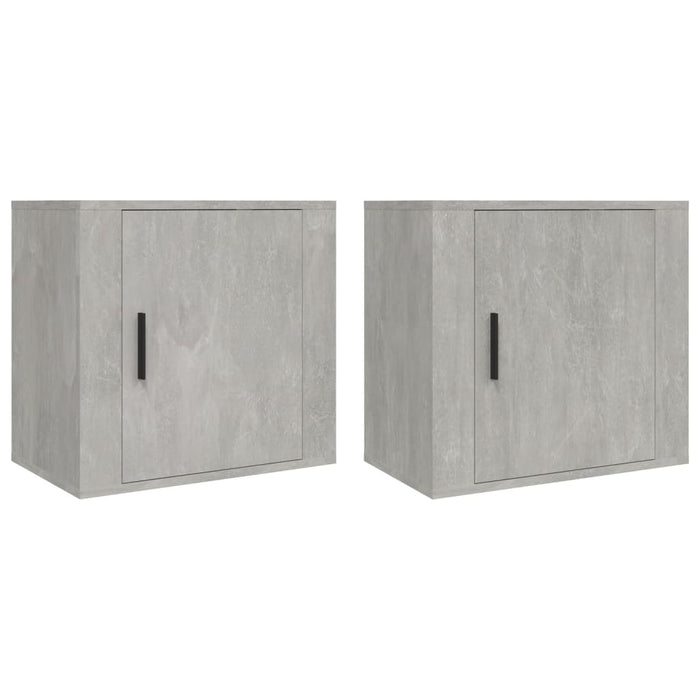 Wall-mounted Bedside Cabinets 2 pcs Concrete Grey 50x30x47 cm