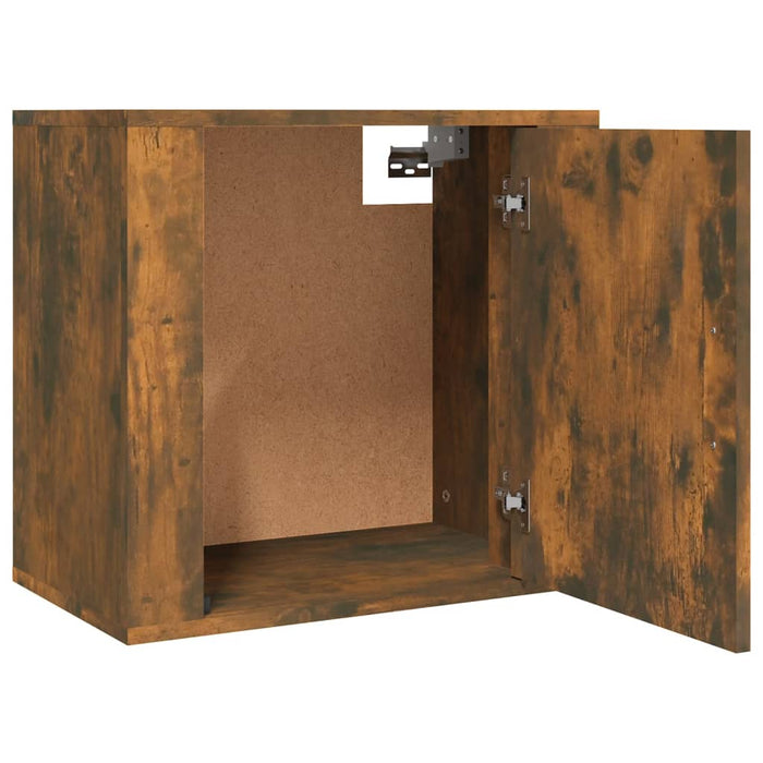 Wall-mounted Bedside Cabinet Smoked Oak 50x30x47 cm