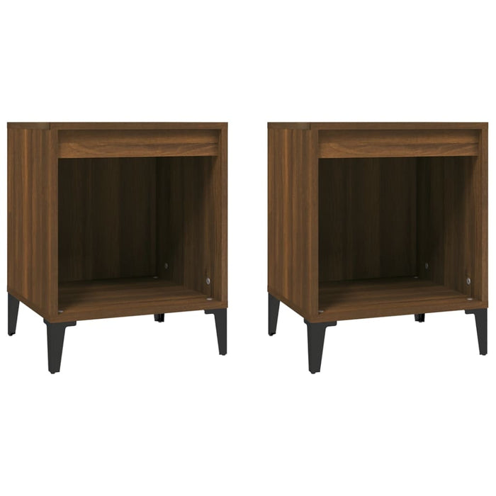 Bedside Cabinets 2 pcs Brown Oak 40x35x50 cm