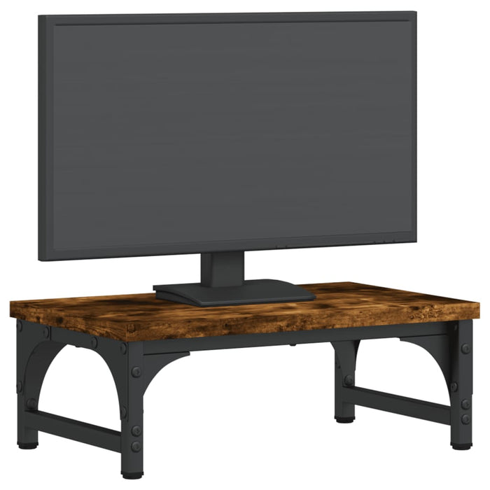 Monitor Stand Smoked Oak 37x23x14 cm Engineered Wood