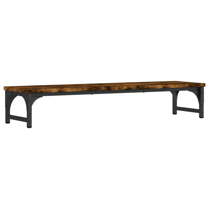 Monitor Stand Smoked Oak 85x23x15.5 cm Engineered Wood