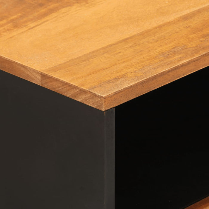 Bedside Cabinet Brown and Black 50x33x60 cm Solid Wood Mango