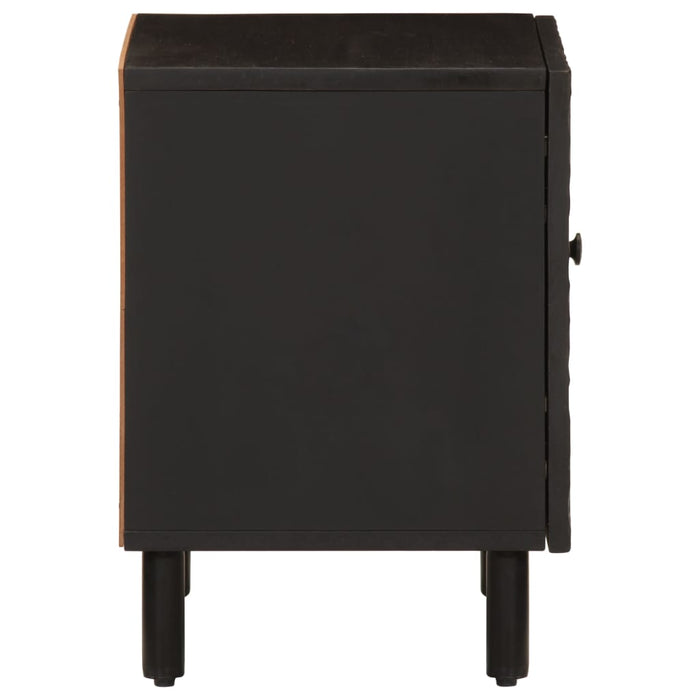 Bedside Cabinets 2 pcs Black 40x33x46 cm Solid Wood Mango