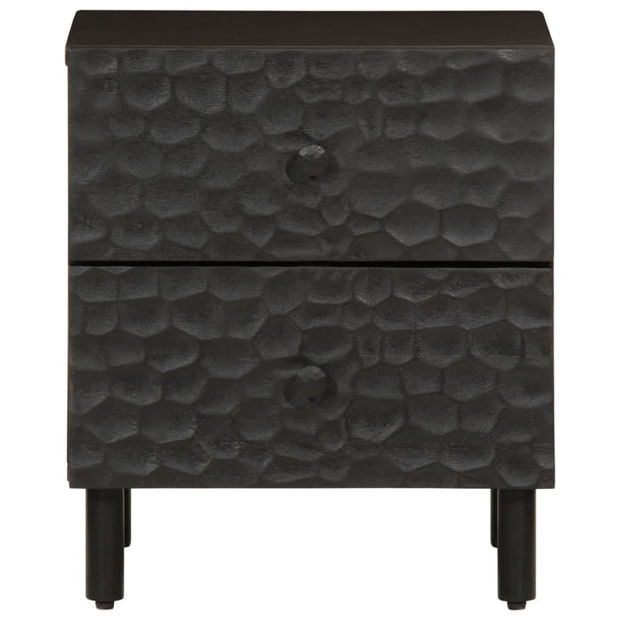 Bedside Cabinet Black 40x33x46 cm Solid Wood Mango