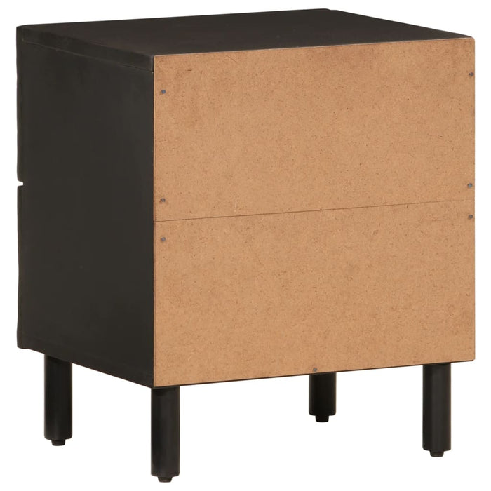 Bedside Cabinet Black 40x33x46 cm Solid Wood Mango