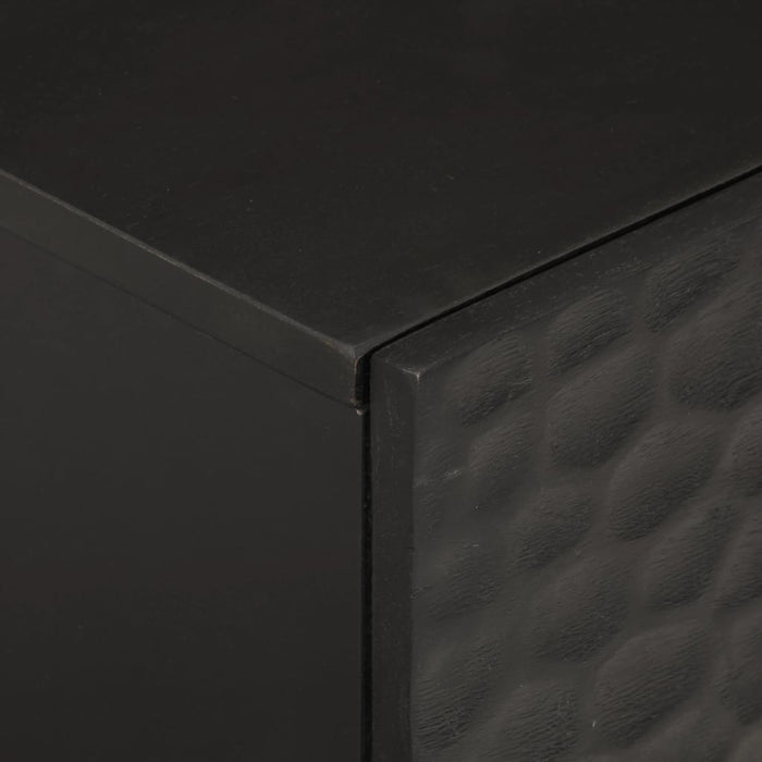 Bedside Cabinet Black 40x33x46 cm Solid Wood Mango