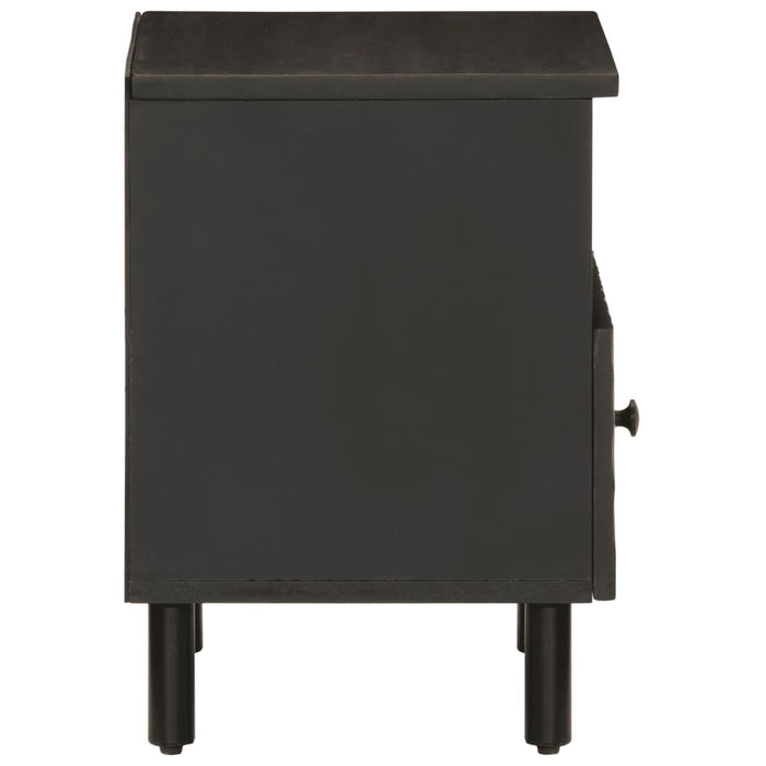 Bedside Cabinet Black 40x33x46 cm Solid Wood Mango