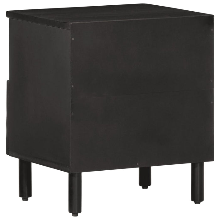 Bedside Cabinet Black 40x33x46 cm Solid Wood Mango