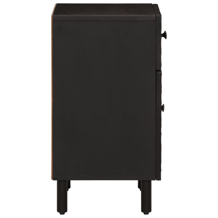 Bedside Cabinet Black 50x33x60 cm Solid Wood Mango