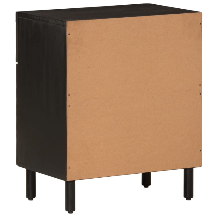 Bedside Cabinet Black 50x33x60 cm Solid Wood Mango