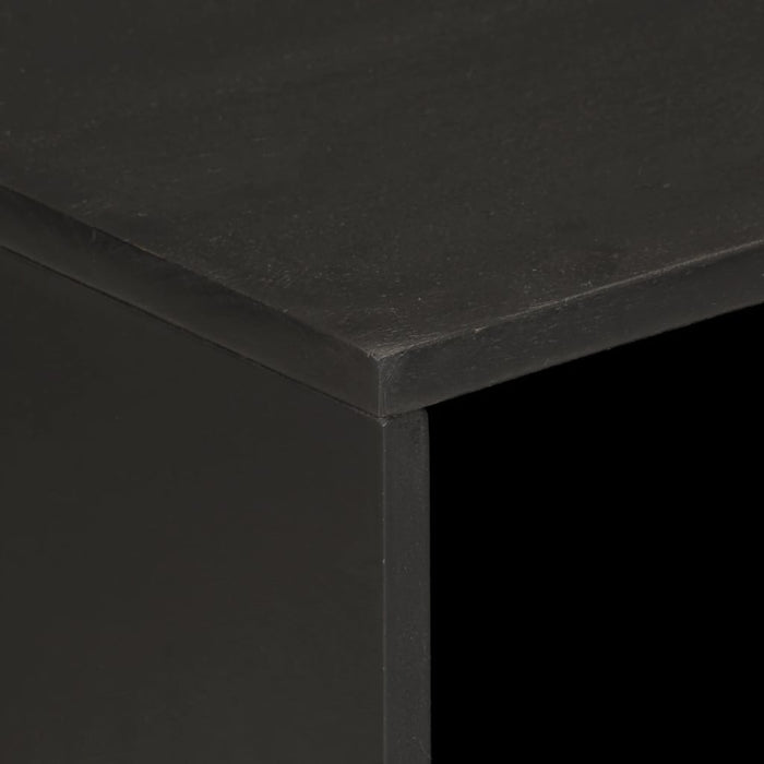 Bedside Cabinet Black 50x33x60 cm Solid Wood Mango