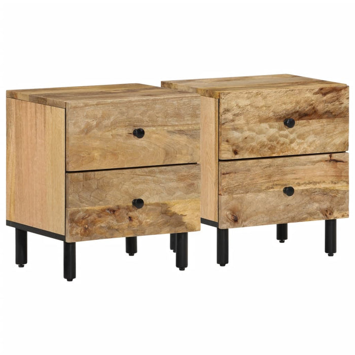 Bedside Cabinets 2 pcs 40x33x46 cm Solid Wood Mango