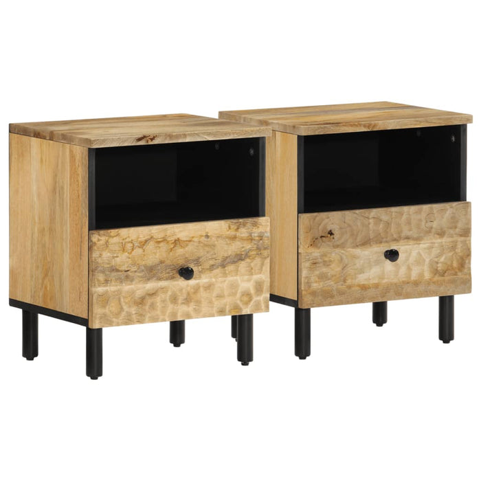 Bedside Cabinets 2 pcs 40x33x46 cm Solid Wood Mango