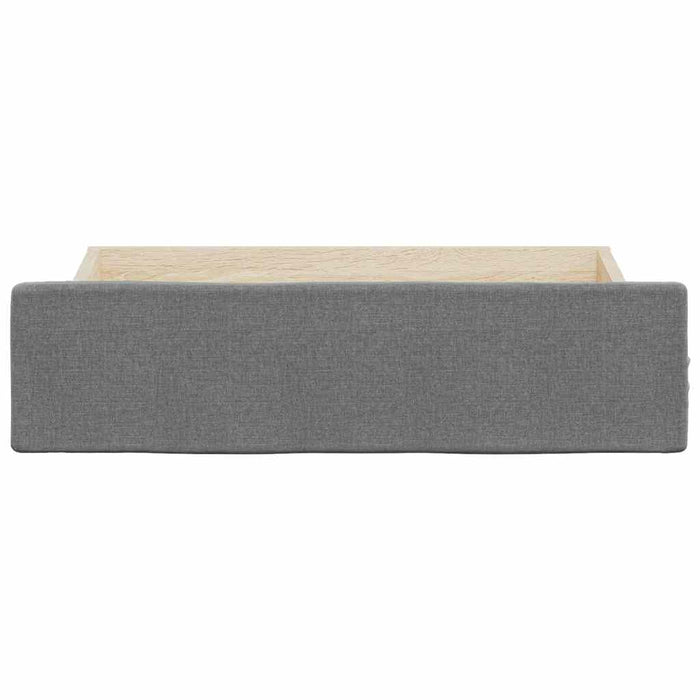 Bed Drawers 2 pcs Dark Grey Engineered Wood and Fabric