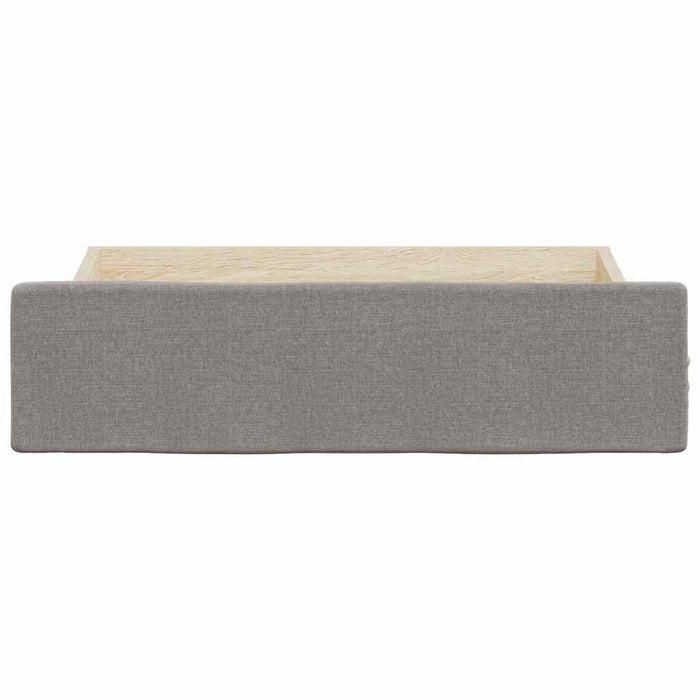 Bed Drawers 2 pcs Taupe Engineered Wood and Fabric