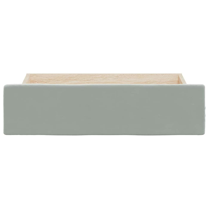 Bed Drawers 2 pcs Light Grey Engineered Wood and Velvet