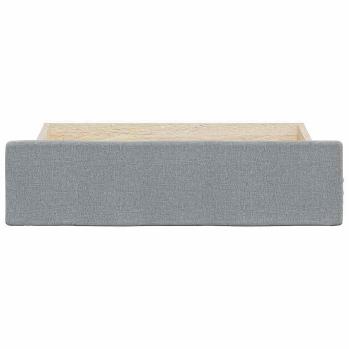 Bed Storage Drawers 2 pcs Light Grey Engineered Wood and Fabric