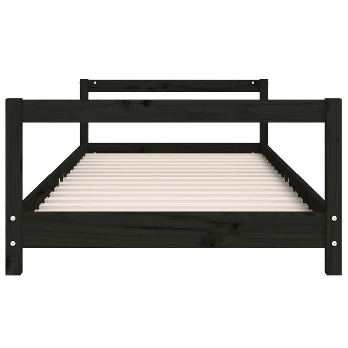 Kids Bed Frame Black 80x200 cm Solid Wood Pine