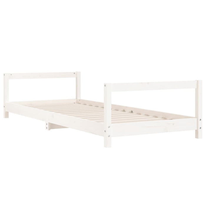 Kids Bed Frame White 90x200 cm Solid Wood Pine