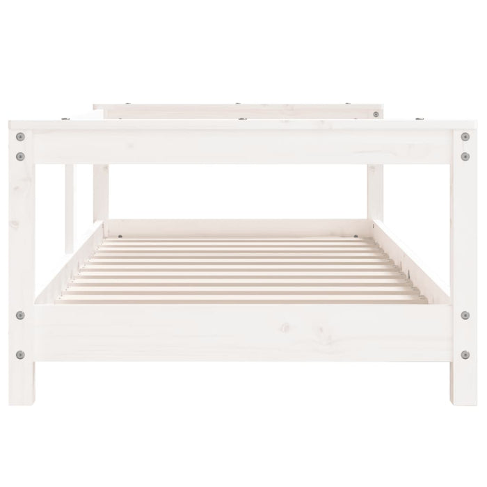 Kids Bed Frame White 70x140 cm Solid Wood Pine