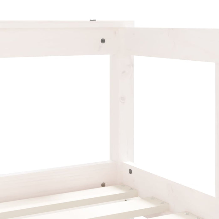 Kids Bed Frame with Drawers White 70x140 cm Solid Wood Pine