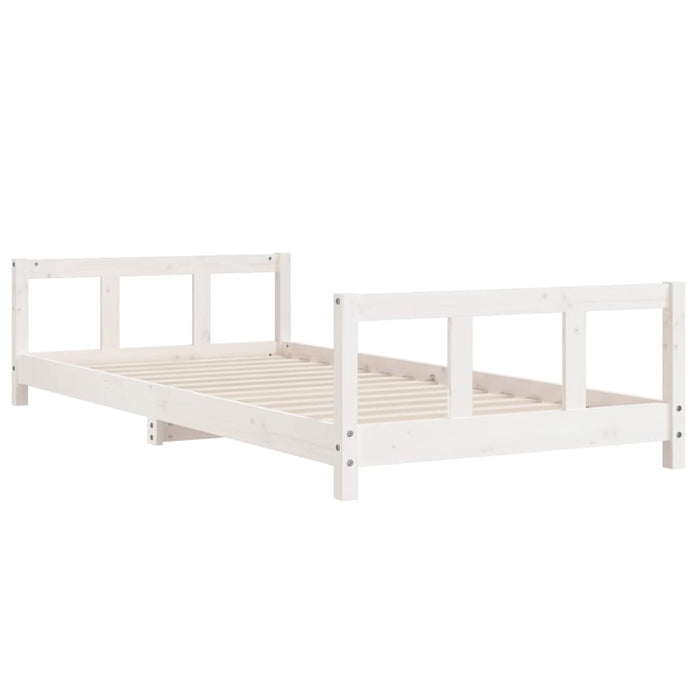 Kids Bed Frame White 90x200 cm Solid Wood Pine