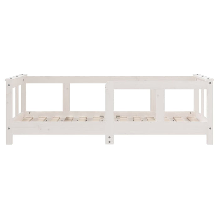 Kids Bed Frame White 70x140 cm Solid Wood Pine