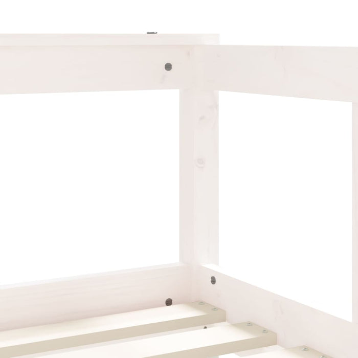 Kids Bed Frame White 70x140 cm Solid Wood Pine