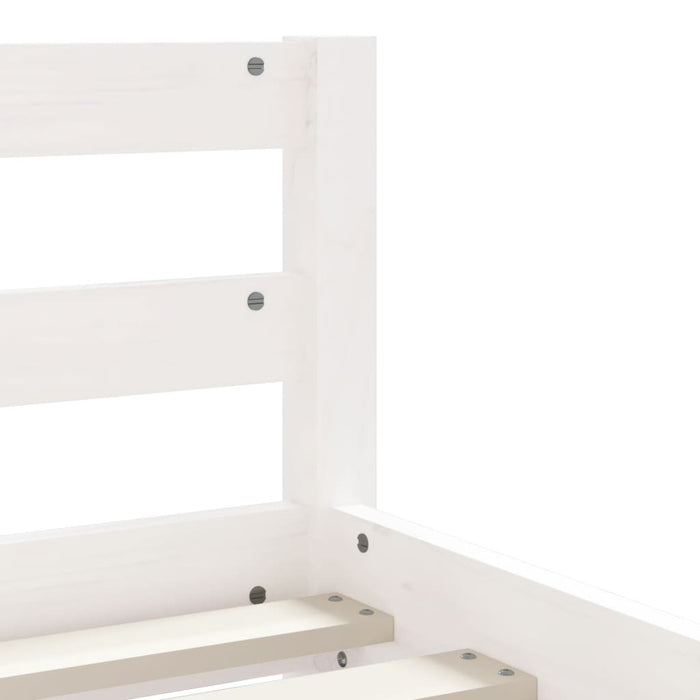 Kids Bed Frame with Drawers White 80x200 cm Solid Wood Pine