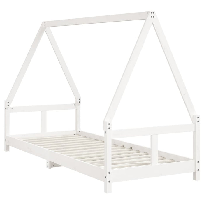 Kids Bed Frame White 80x200 cm Solid Wood Pine