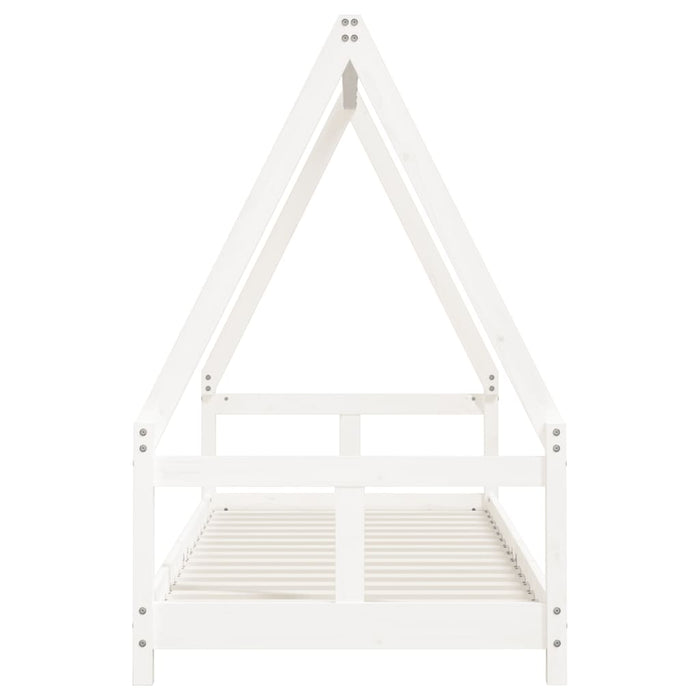 Kids Bed Frame White 80x200 cm Solid Wood Pine