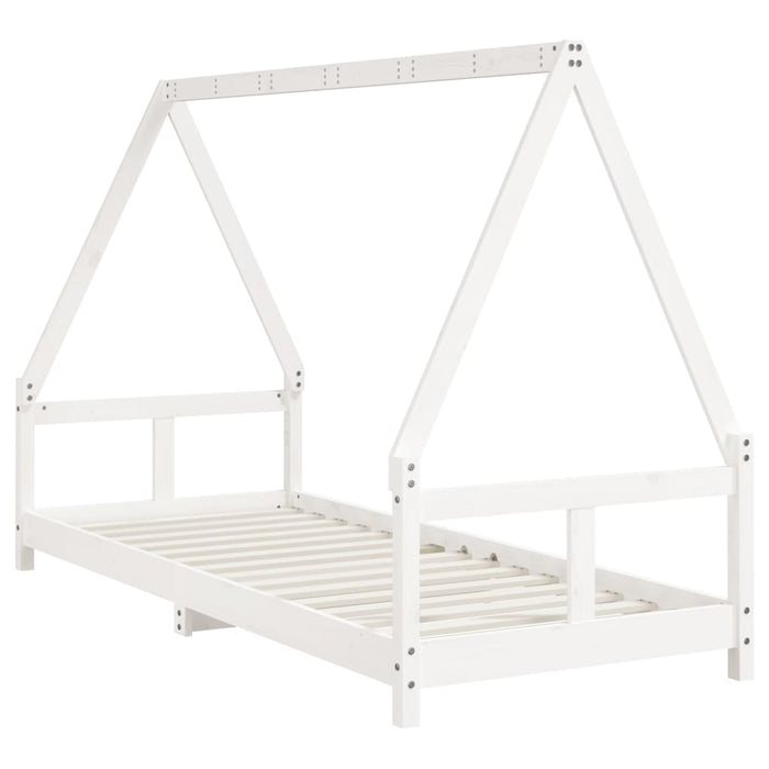 Kids Bed Frame White 80x200 cm Solid Wood Pine