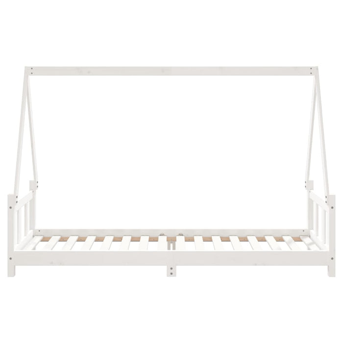 Kids Bed Frame White 90x200 cm Solid Wood Pine