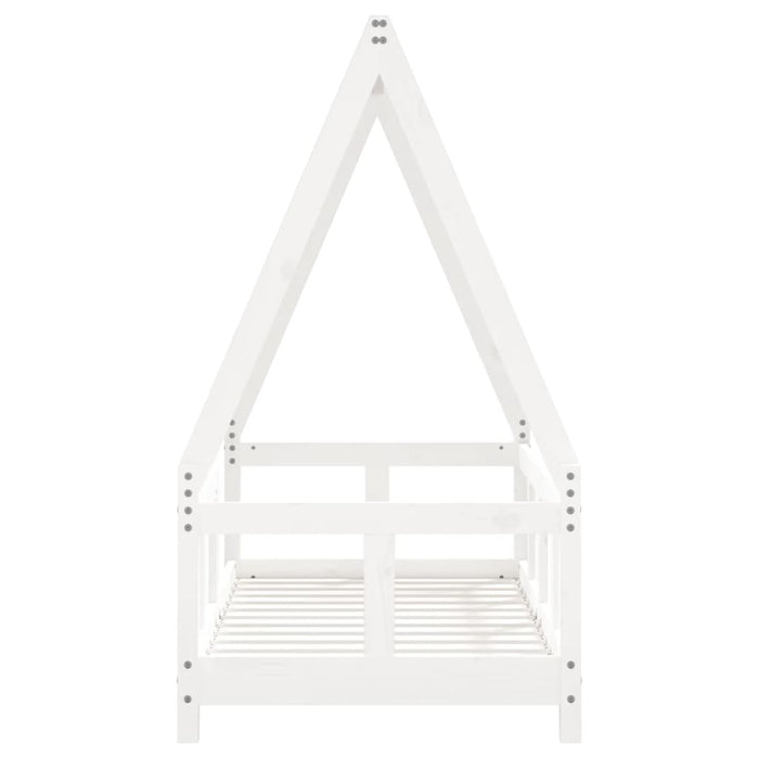 Kids Bed Frame White 70x140 cm Solid Wood Pine