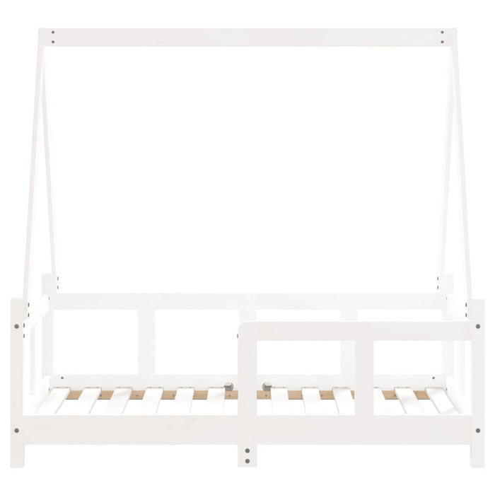 Kids Bed Frame White 70x140 cm Solid Wood Pine