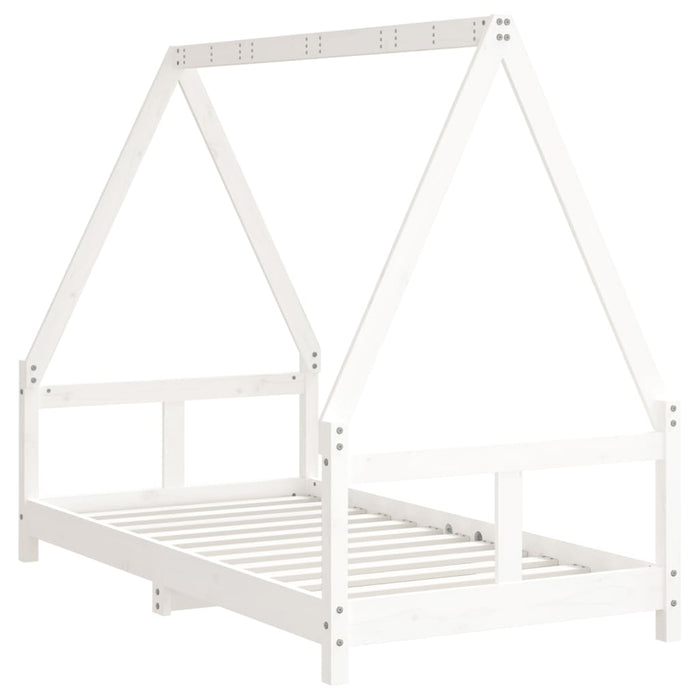 Kids Bed Frame White 80x160 cm Solid Wood Pine