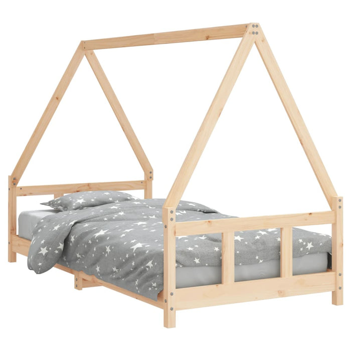 Kids Bed Frame 90x190 cm Solid Wood Pine