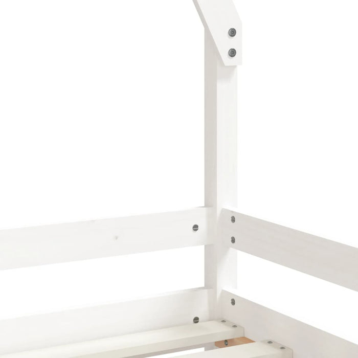 Kids Bed Frame White 80x200 cm Solid Wood Pine