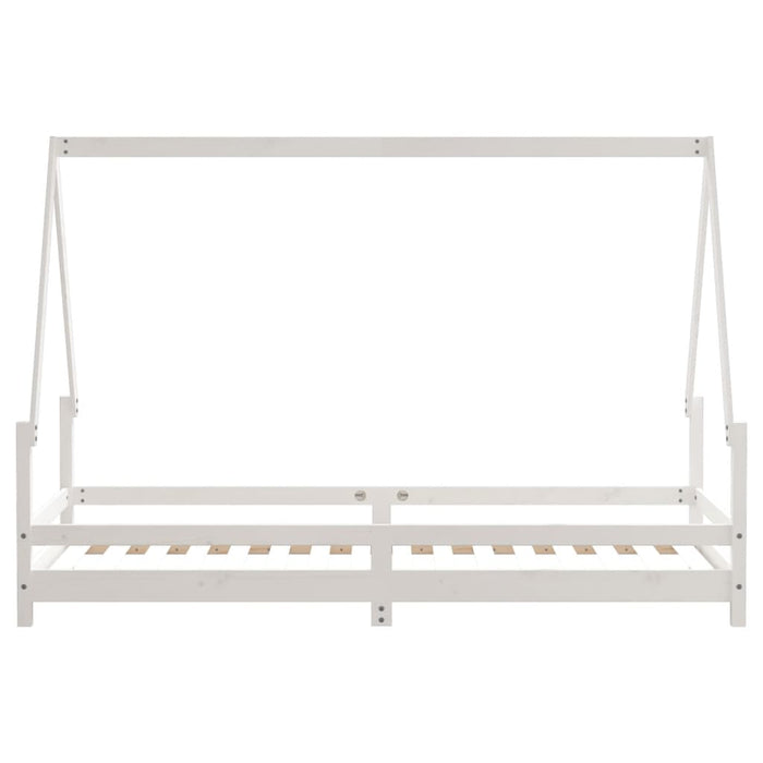 Kids Bed Frame White 90x200 cm Solid Wood Pine