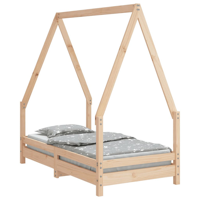 Kids Bed Frame 70x140 cm Solid Wood Pine