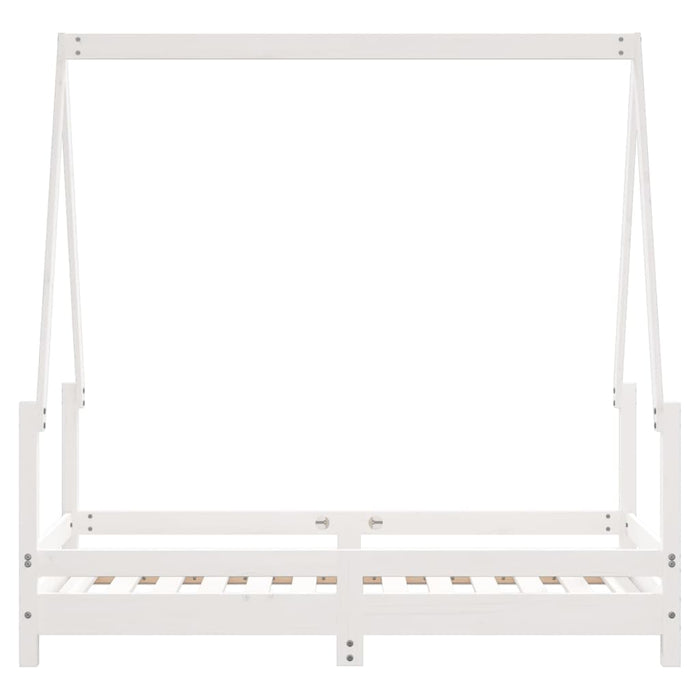 Kids Bed Frame White 70x140 cm Solid Wood Pine