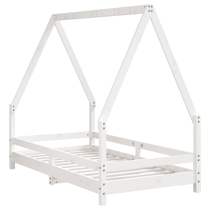 Kids Bed Frame White 80x160 cm Solid Wood Pine