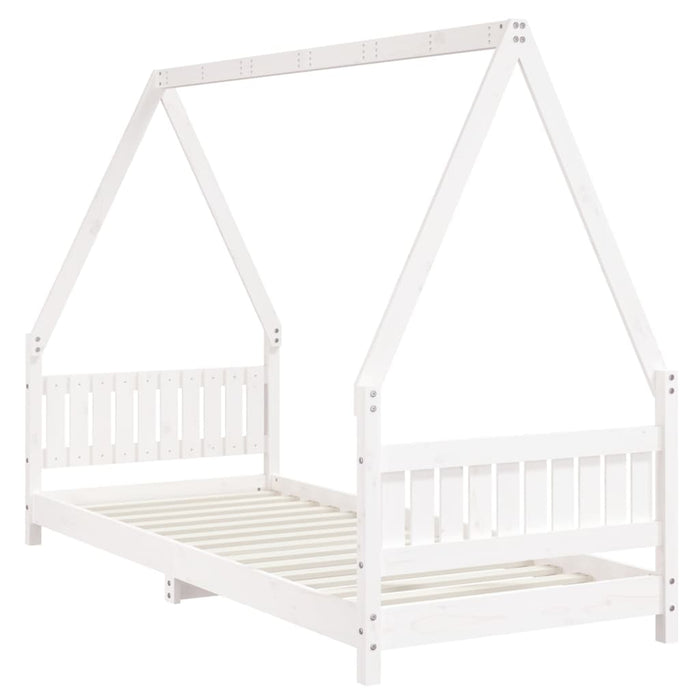 Kids Bed Frame White 80x200 cm Solid Wood Pine