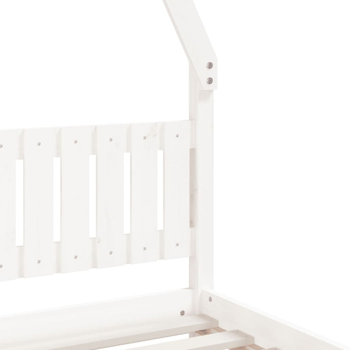 Kids Bed Frame White 90x200 cm Solid Wood Pine