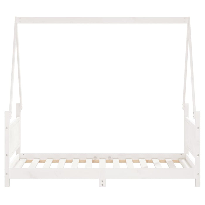 Kids Bed Frame White 80x160 cm Solid Wood Pine